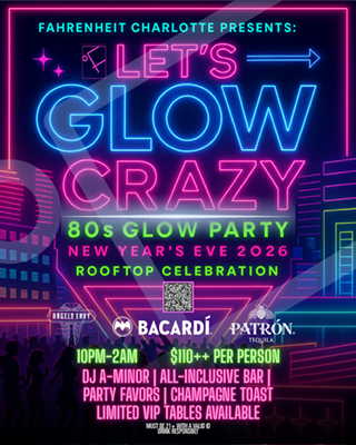 Image: Fahrenheit NYE 2026 Rooftop 80's Glow Party