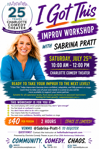 Image: I GOT THIS - improv comedy workshop by Sabrina Pratt