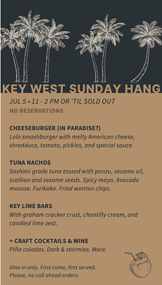 Image: KEY WEST SUNDAY HANG - JULY 5th